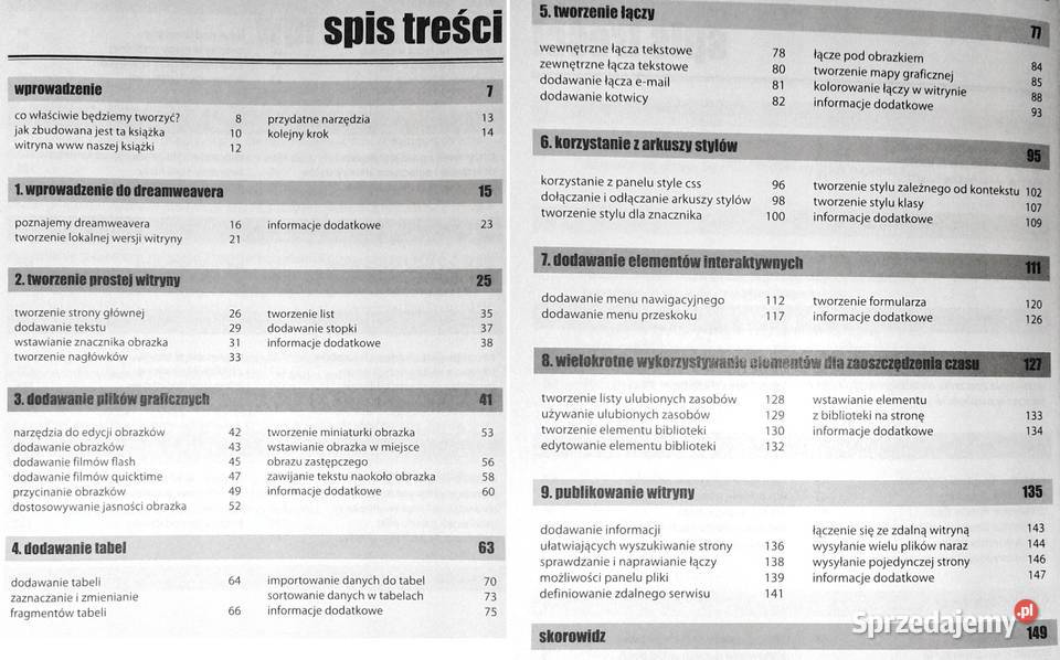 Dreamweaver CS3 Tworzenie stron internetowych Rok wydania 2009