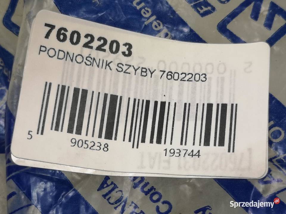 PODNOŚNIK SZYBY LEWY FIAT UNO VAN 15 1988 NOWY osobowe