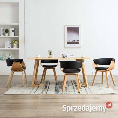 vidaXL Krzesła do jadalni 4 czarne gięte drewno mazowieckie Warszawa