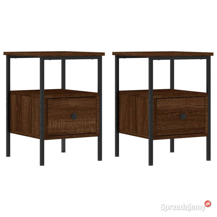Szafki nocne 2 brązowy dąb 34x36x50 WM826052 mazowieckie Warszawa