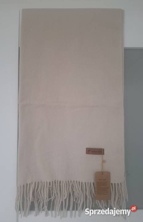 Piękny szal firmy Cashmere z kaszmiru i wełny mazowieckie