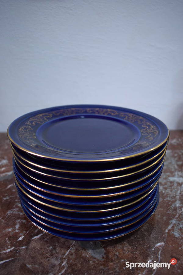 Kobaltowe talerzyki sprzedam