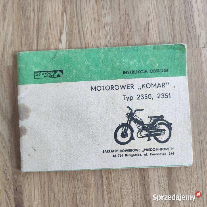 Instrukcja obsługi Romet komar 2350 2351 Kultura i Rozrywka Warszawa