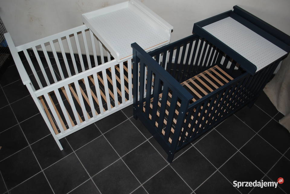 Łóżeczko dziecięce granatowe przewijak 120x60 Pozostałe Błonie