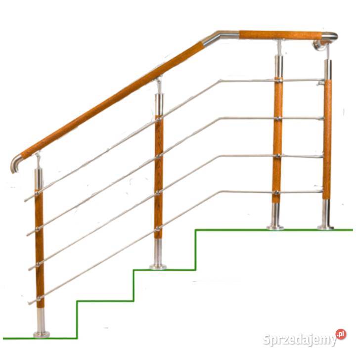 BALUSTRADA Systemowa Drewno Stal Wzór Przekrój