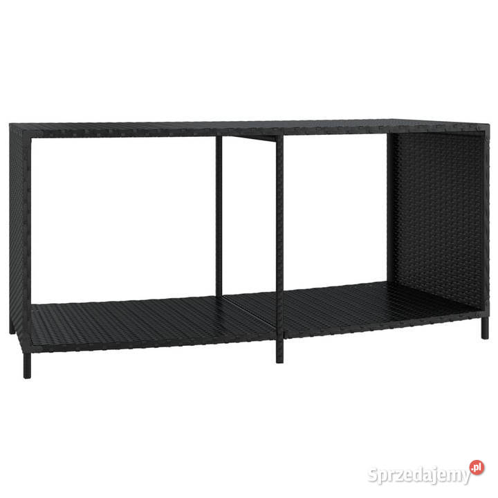 Szafki 2 czarne polirattan WM362264 Warszawa