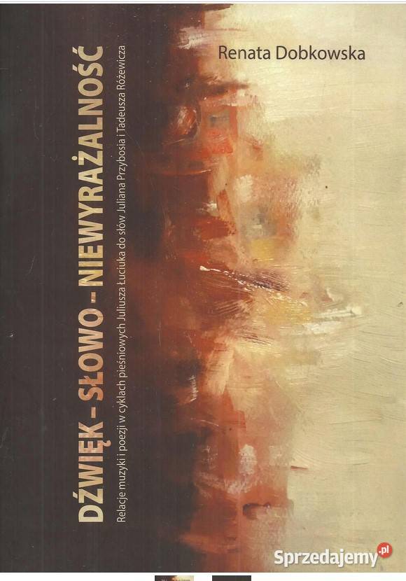Dźwięk słowo niewyrażalność Książki naukowe i popularnonaukowe łódzkie