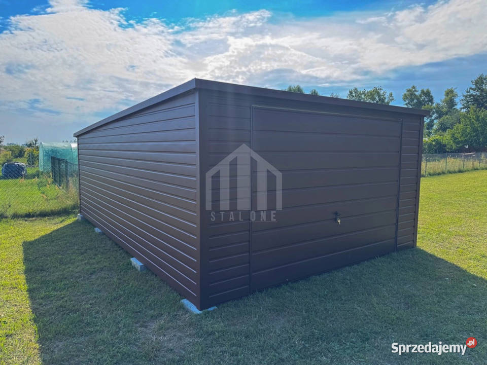 Garaż blaszany 4x5m brama uchylna ciemny brąz 20m2 Rybnik sprzedam