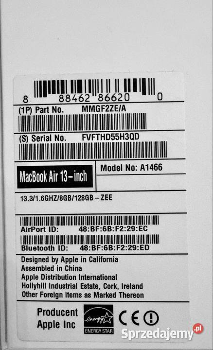 MacBook Air 13 128 GB Luboń