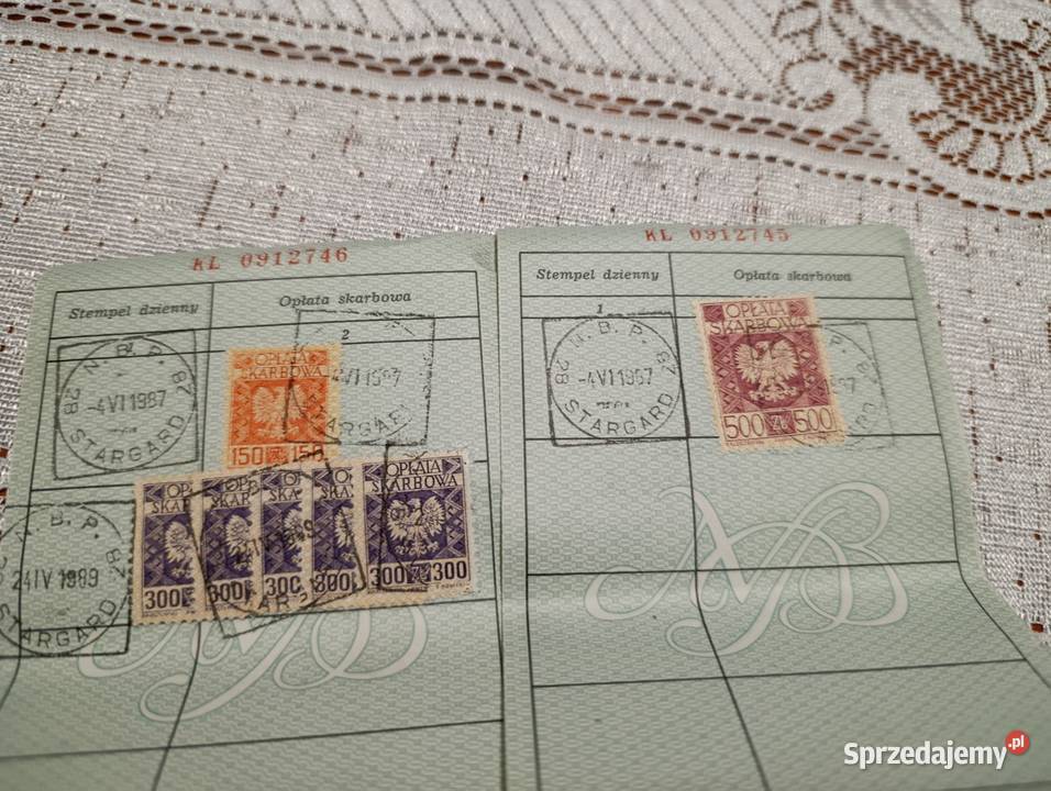 znaczki skarbowe stare prl znaczki wielkopolskie Poznań