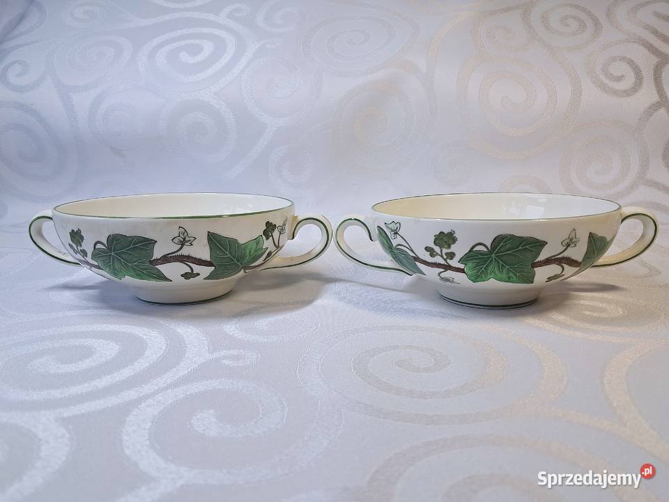 Bulionówki Wedgwood Napoleon Ivy 2 Queens Ware Strzelce Krajeńskie