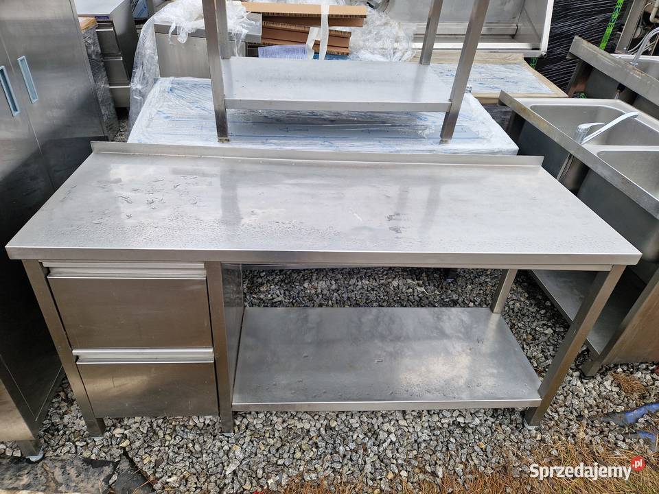 Stół Gastronomiczny Z Półką 2 Szufladami 1706085 Ostrów Wielkopolski