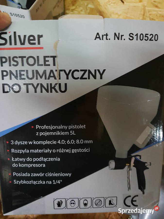 PISTOLET DO TYNKOWANIA Malowania Metal SILVER Głogowa