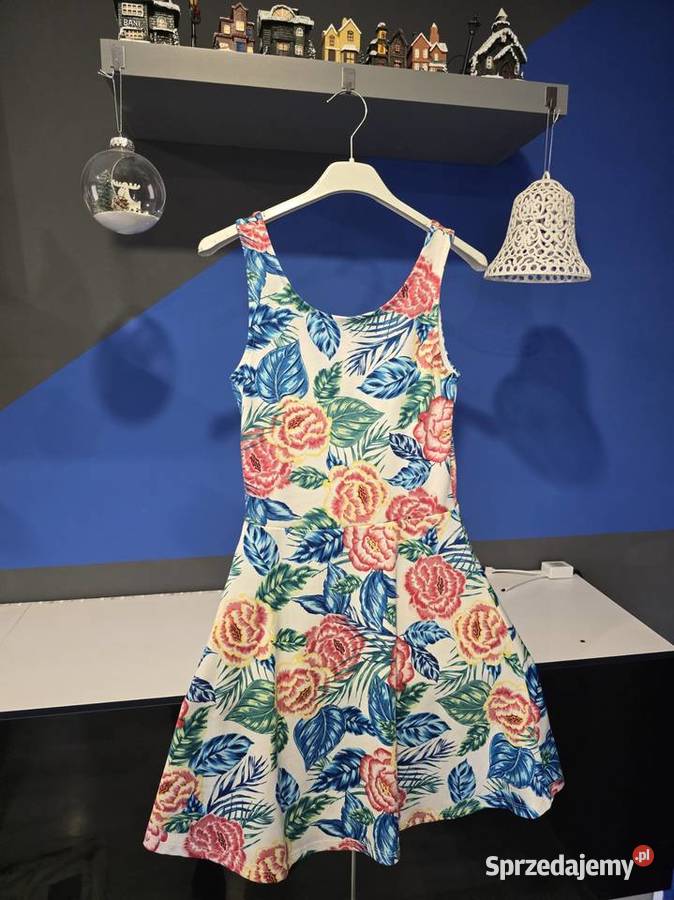 Sukienka HM w kwiaty XS ale pasuje też na SM kolorowy śląskie Bytom
