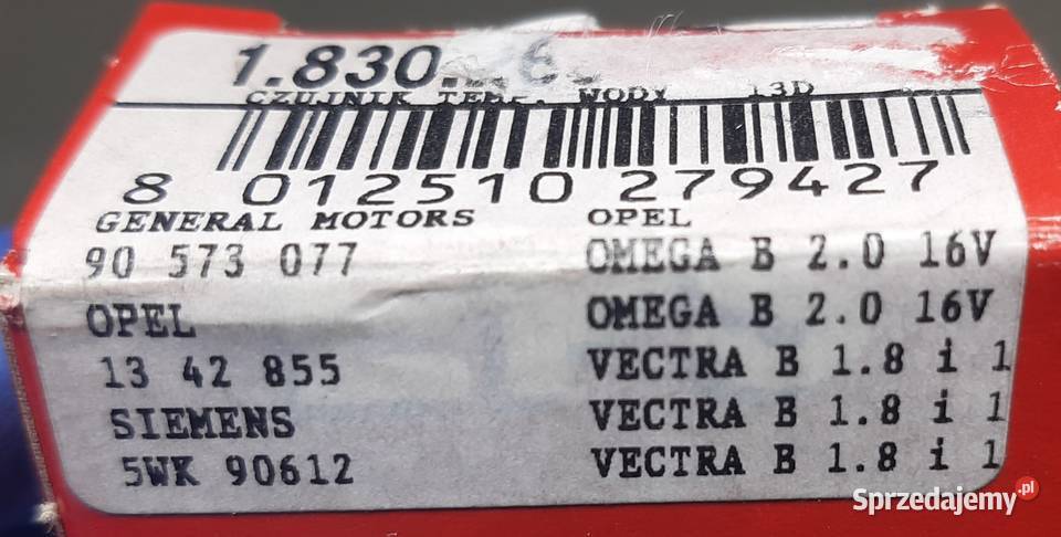 CZUJNIK TEMPERATURY WODY OPEL VECTRA B OMEGA B Mielęcin