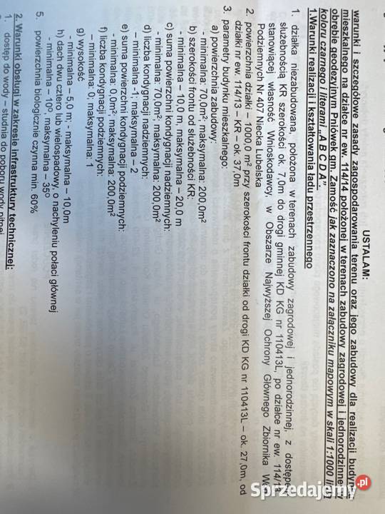 Pniówek działki budowlane wydane WZ sprzedam