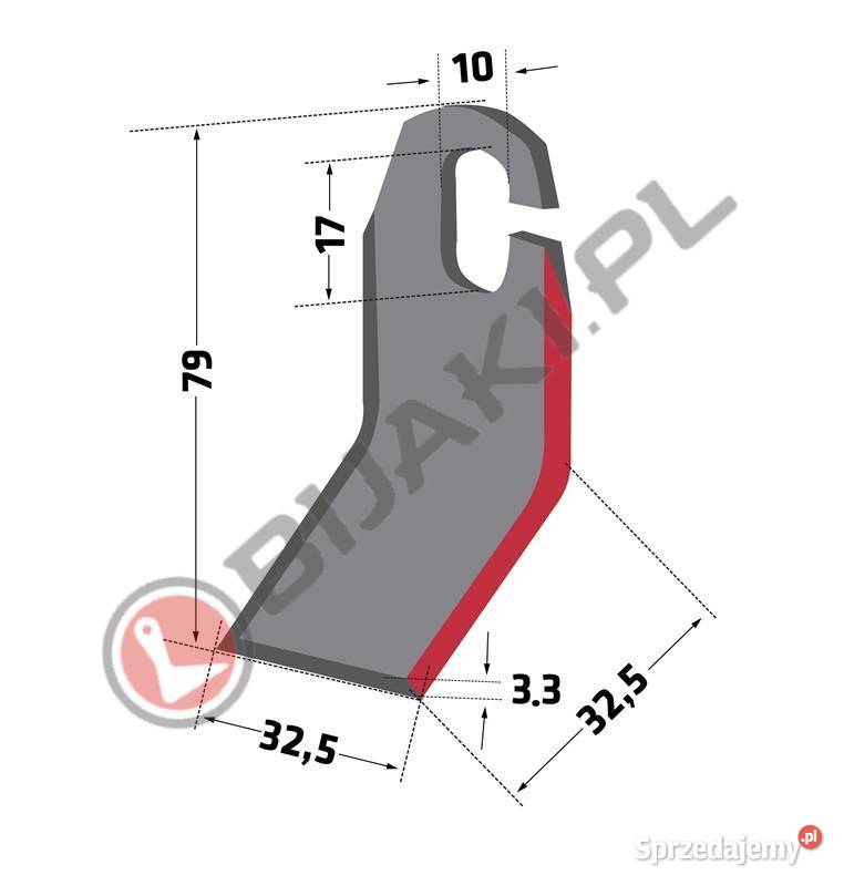 Nóż Y AMA59L lewy do kosiarki Amazone GH GHLT Chmielniki