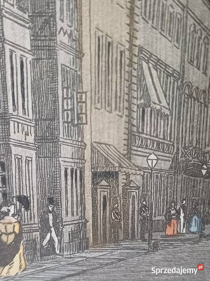 vintage oryginalna akwaforta małopolskie Nowy Targ