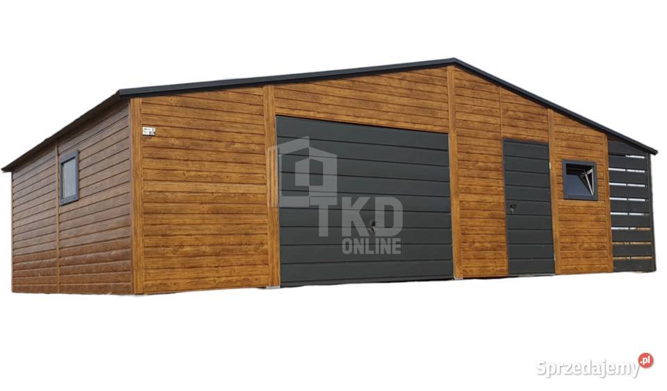 Garaż Blaszany 9x6 wiata 1x6 Brama 2x drzwi 2x Jarocin