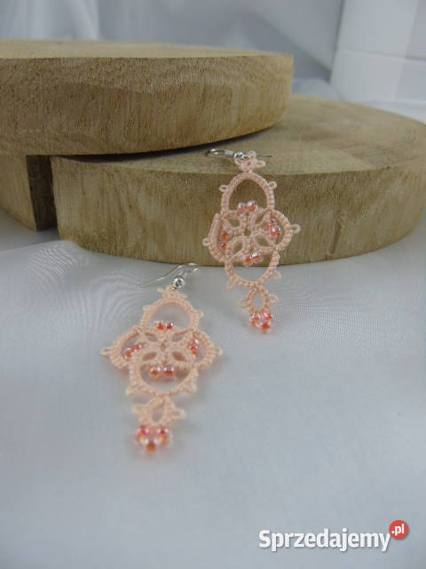 Kolczyki frywolitkowe różne wzory i kolory Antyki, Sztuka, Kolekcje Wiśniowa