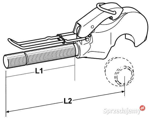 Końcówka hakowa łącznika górnego M30 x 35 kat 22 Kamionna