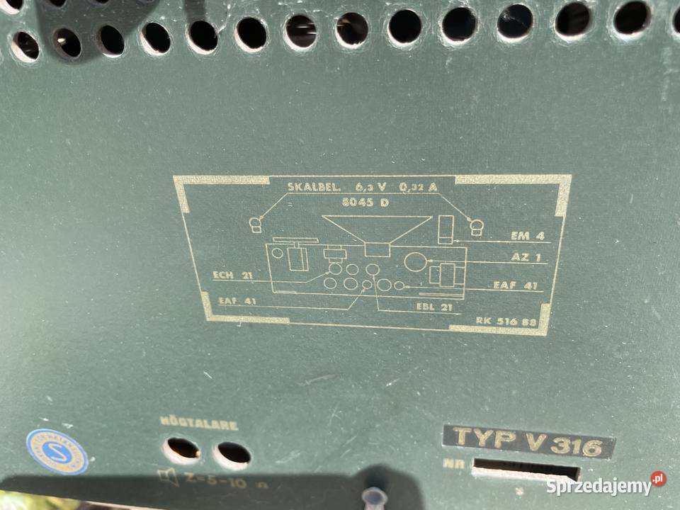 DUX V316 stare szwedzkie radio lampowe Pruszcz Gdański