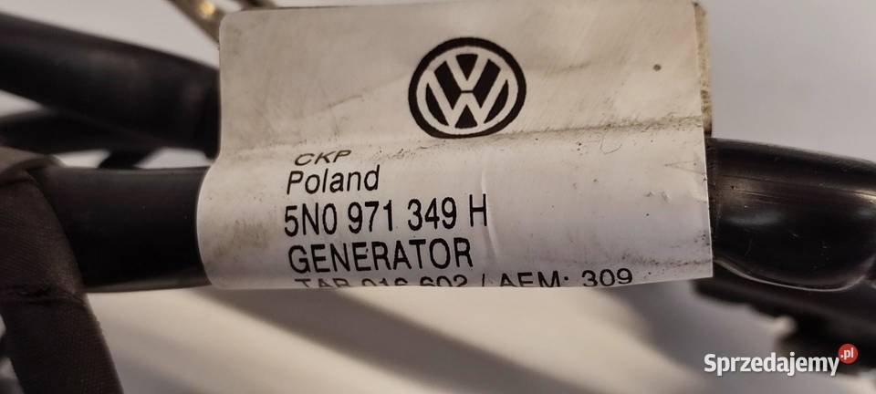 VW TIGUAN 5N0 WIĄZKA ALTERNATORA 20TDI
