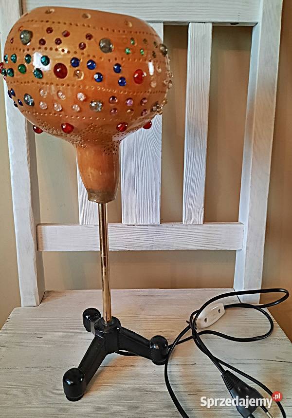 Lampa na stolik z kloszem z tykwy Ostrów Wielkopolski