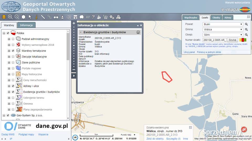 12 ha ziemia rolna 2zł/m2 Wiślica