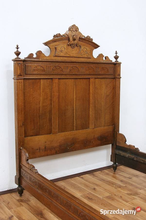 Dębowy Łóżko Eklektyczne AntykiMarki mazowieckie Marki