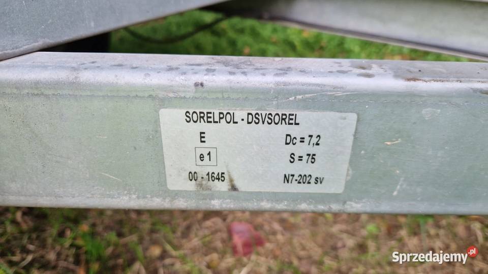 Przyczepka przyczepa samochodowa plandeka 750 lubuskie Siedlisko