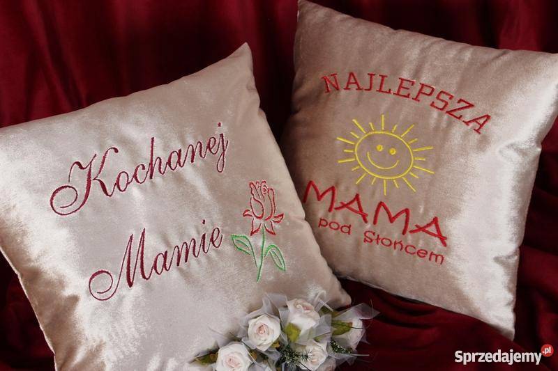 Prezent Poduszka na Dzień MAMY TATY welurowa Grudziądz