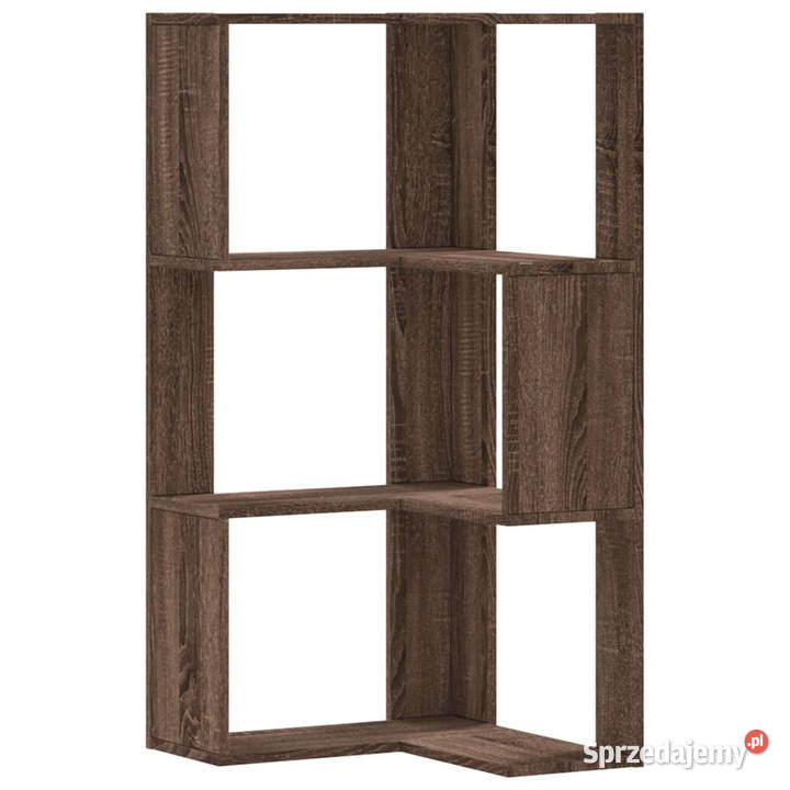 3poziomowy regał narożny brązowy dąb 50x50x102 Warszawa