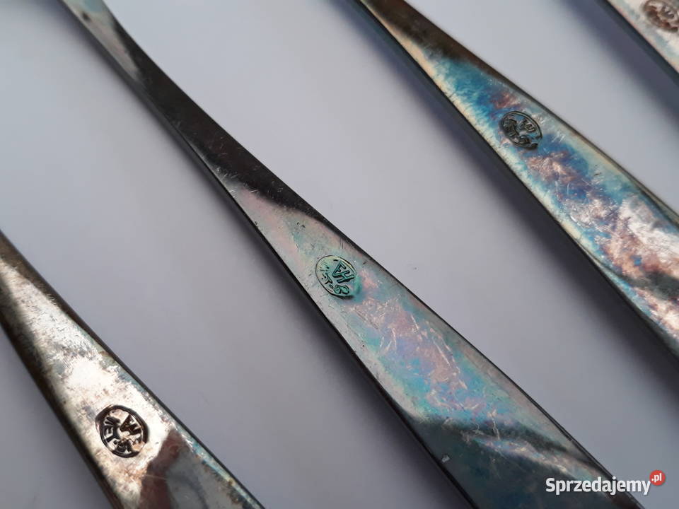 Posrebrzane widelczyki deserowe wz ANGIELSKI