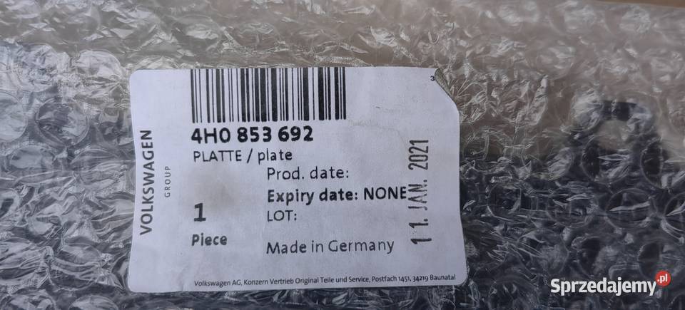 4H0853692 AUDI A8 Płyta zamykająca wzmocnienie sprzedam