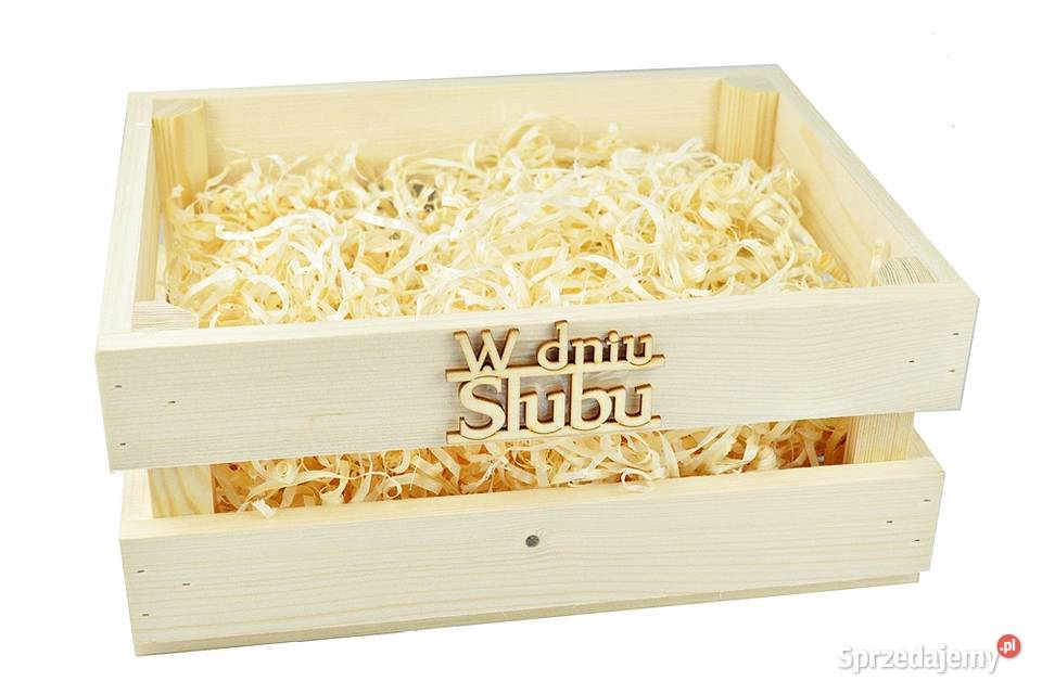 SKRZYNKA DREWNIANA NA PREZENT BOX W DNIU ŚLUBU Tarnów
