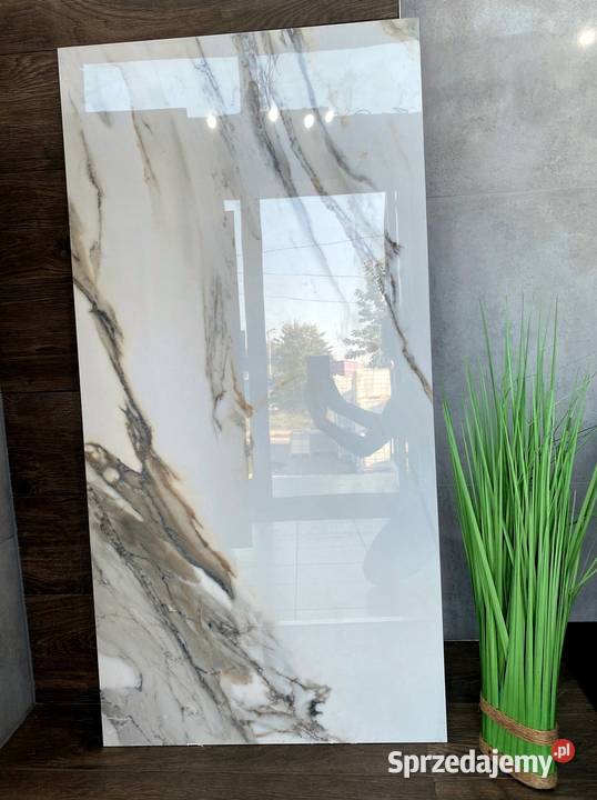 Gres poler marmur Calacatta Gold Złoto 120x60 Łask