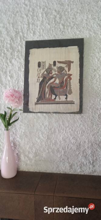 Dwa papirusy egipskie i jedena kolorowa mozaika Pozostałe Szczecin