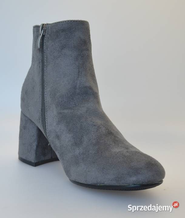 Szare ocieplane damskie botki rozmiar 37 shfn10 Żyrardów
