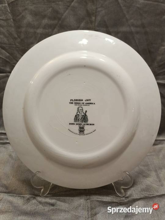 Talerz obiadowy birds America ilustra AUDUBONA