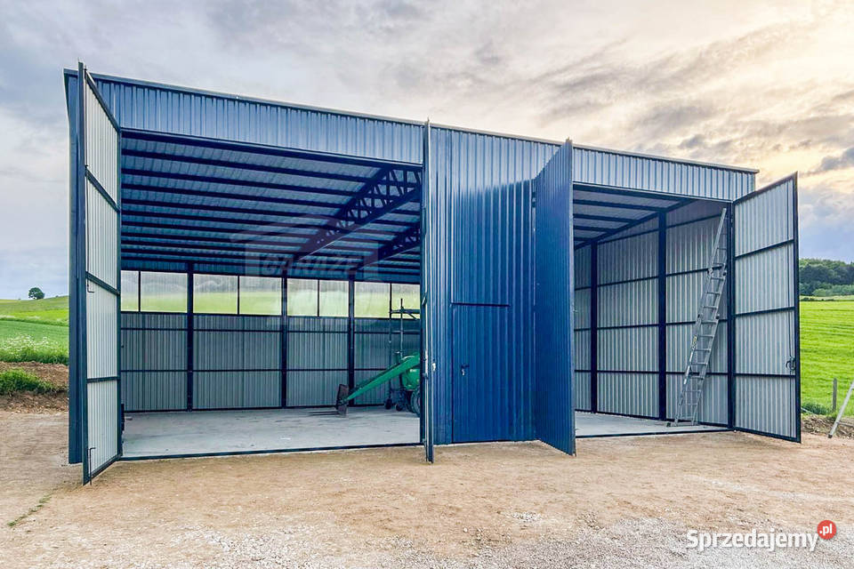 Hala Garaż Blaszany 12x6m 2x Bramy dwuskrzydłowe Olsztyn sprzedam