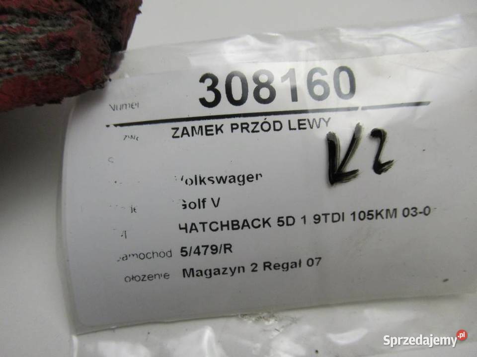 ZAMEK PRZÓD LEWY VW GOLF V Hatchback 3D1837015AD podkarpackie