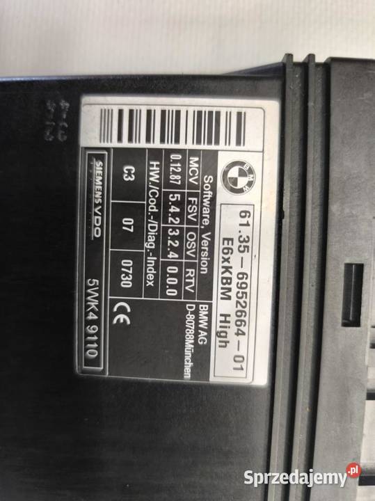 MODUŁ STEROWNIK KOMFORTU BMW E61 6952664