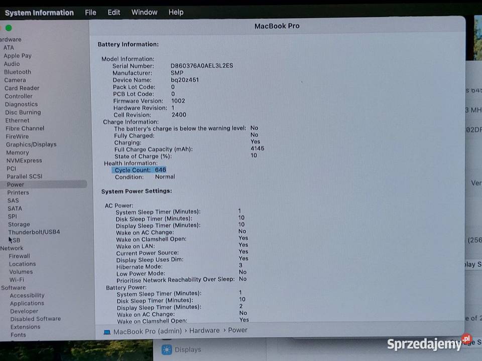 MacBook Pro 2020 i5 16GB RAM 256GB A2289 2 mazowieckie Warszawa