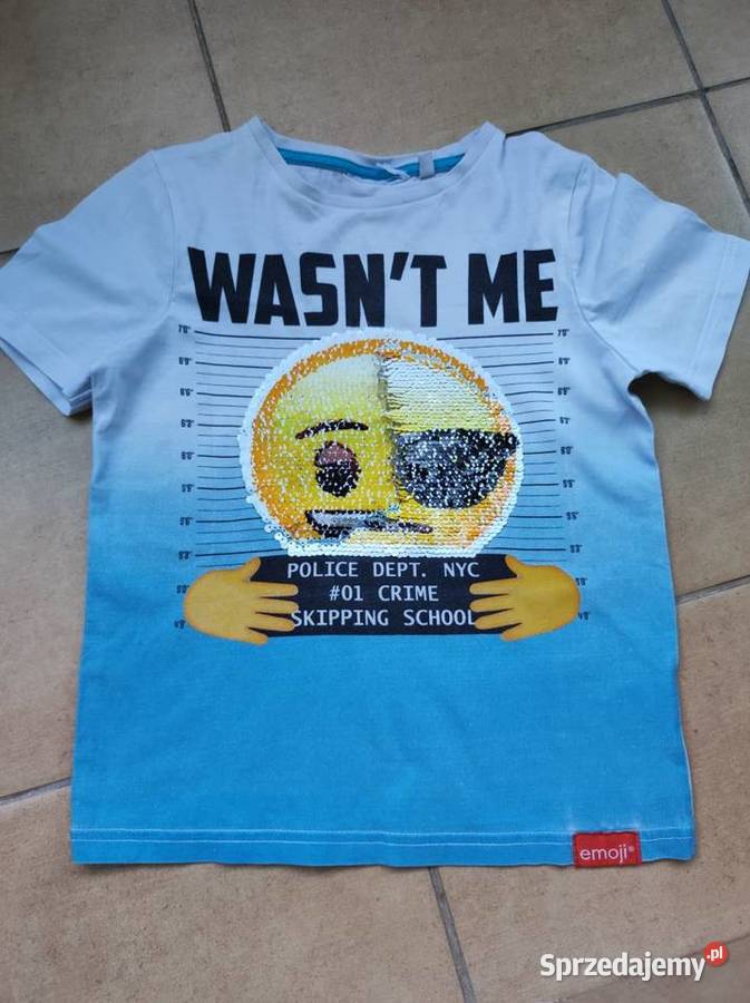 Tshirt koszulka emotikon emoji cekiny bluzka top Bluzki, koszulki i kaftaniki Kielce