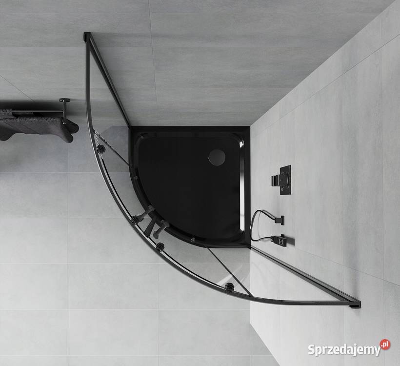 KABINA PRYSZNICOWA CZARNA 80x80 90x90 BRODZIK Choroszcz