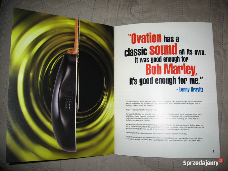 Ovation 1999 katalog gitar Kępice