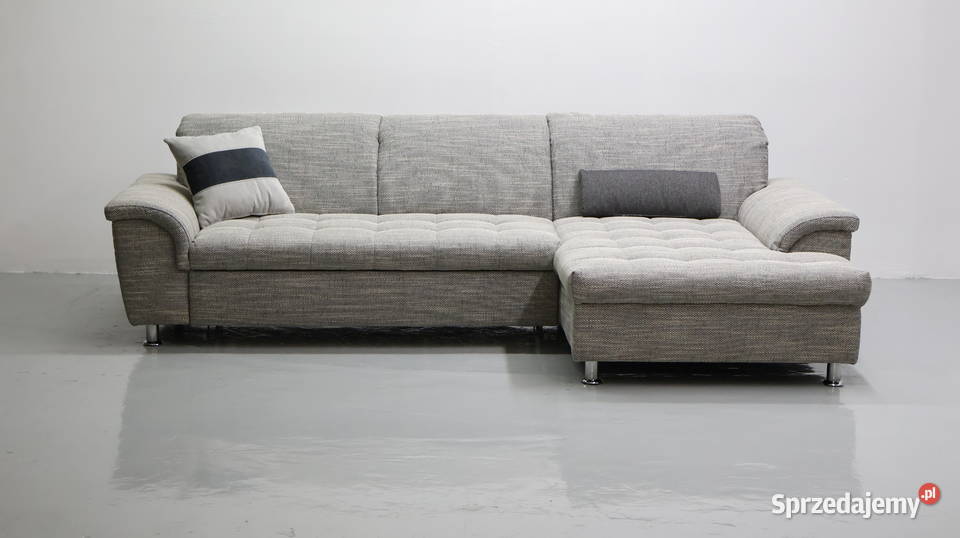 TPT Narożnik funkcja spania Szara tkanina kanapa 170cm Poznań