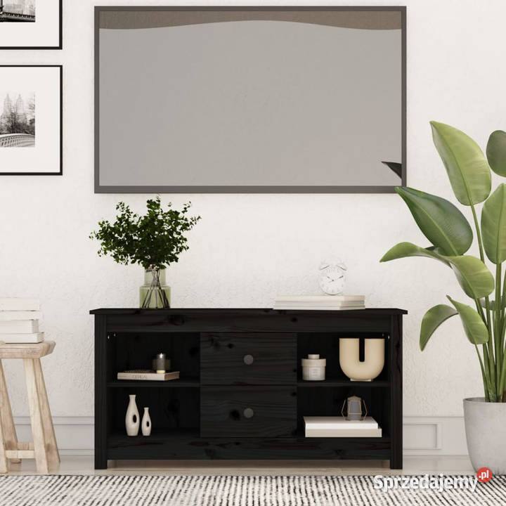 Szafka pod telewizor czarna 103x365x52 drewno sprzedam