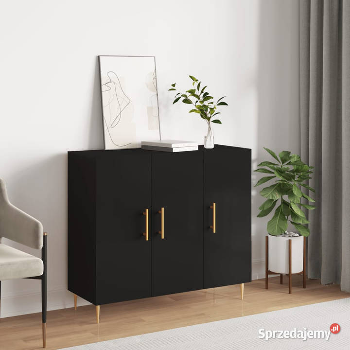 Szafka czarna 90x34x80 materiał drewnopochodny Warszawa